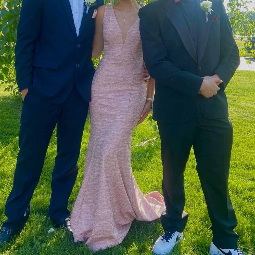 blush pink jovani prom dress, worn once